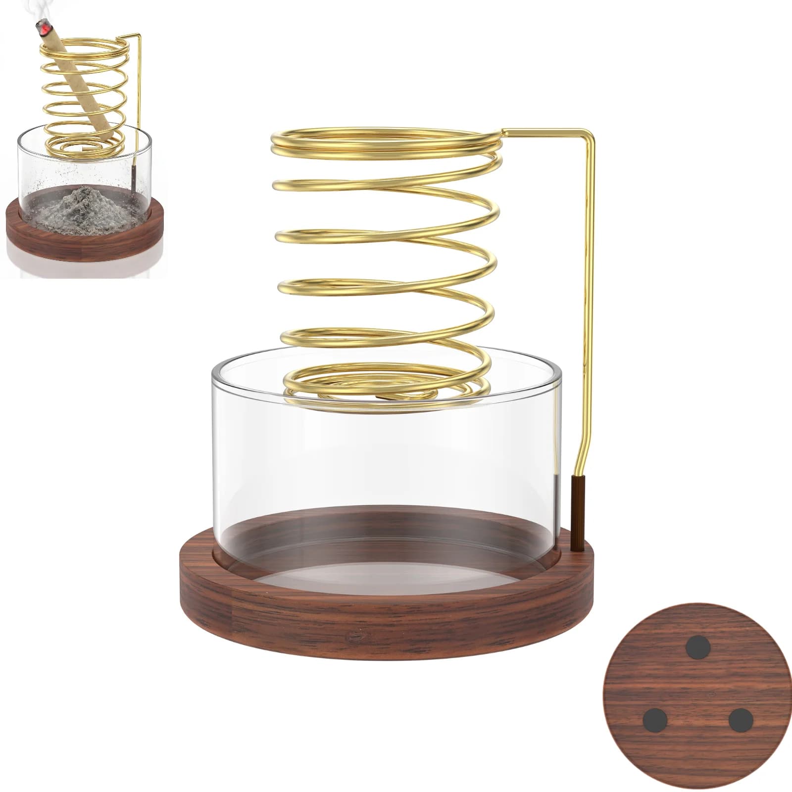 Palo Santo Holder 2 in 1 Upside Down Incense Holder Decorative Palo Santo and Sage Bundle Burner Holder for Meditation Yoga Spa