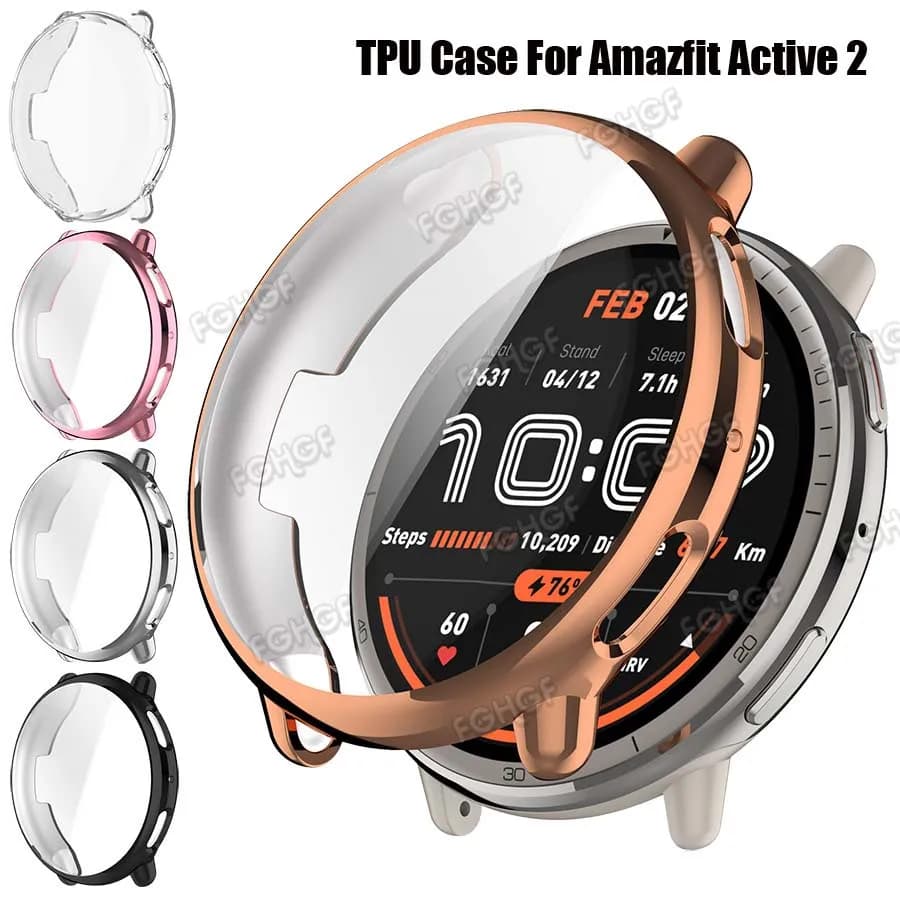 Custodia morbida in TPU per Amazfit Active 2 Smart Watch copertura completa guscio protettivo paraurti per Huami Amazfit Active 2 protezione schermo