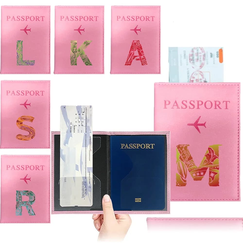 Porta Passaporto e Organizzatore Documenti da Viaggio, Porta Carte di Credito, Portafoglio con Stampa UV e Serie di Immagini Incise