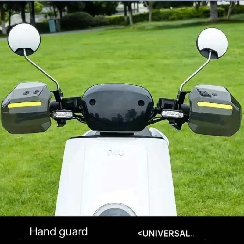 Night Reflective Hand Guard for Scooter Motorcycle ATV Wind Rain Sun Protection Easy Install & Disassemble Protection Guard