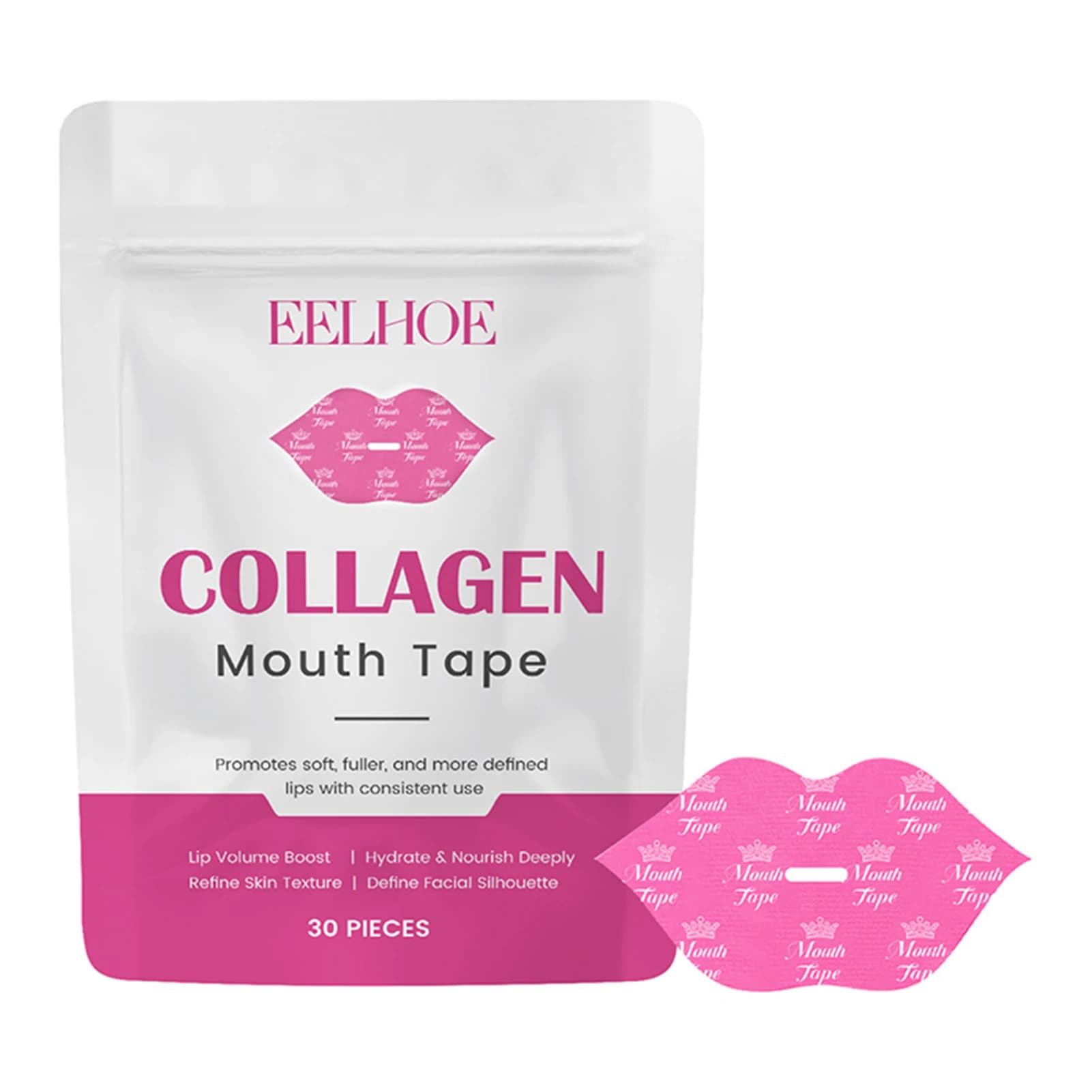 30pcs/Bag Collagen Beauty Lip Tape, Hydrating Lip Mask For Women Fine Lines, Anti-Wrinkle Moisturizing Lip Care Night Sleeping