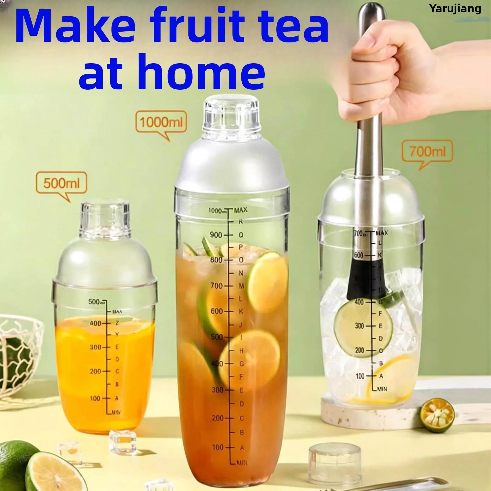 Hand-Shaken Snow Cup Lemon Tea Making Tool Home Barista Milk Tea Shop Suitable Cocktail Shaker Pot Full Set Hand-Shaken Cup