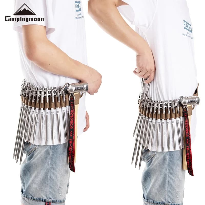 Cintura portautensili portatile a buon mercato Nylon Camp Nail Tent pioli Hammer Tactical Survival Tool Belt per cintura