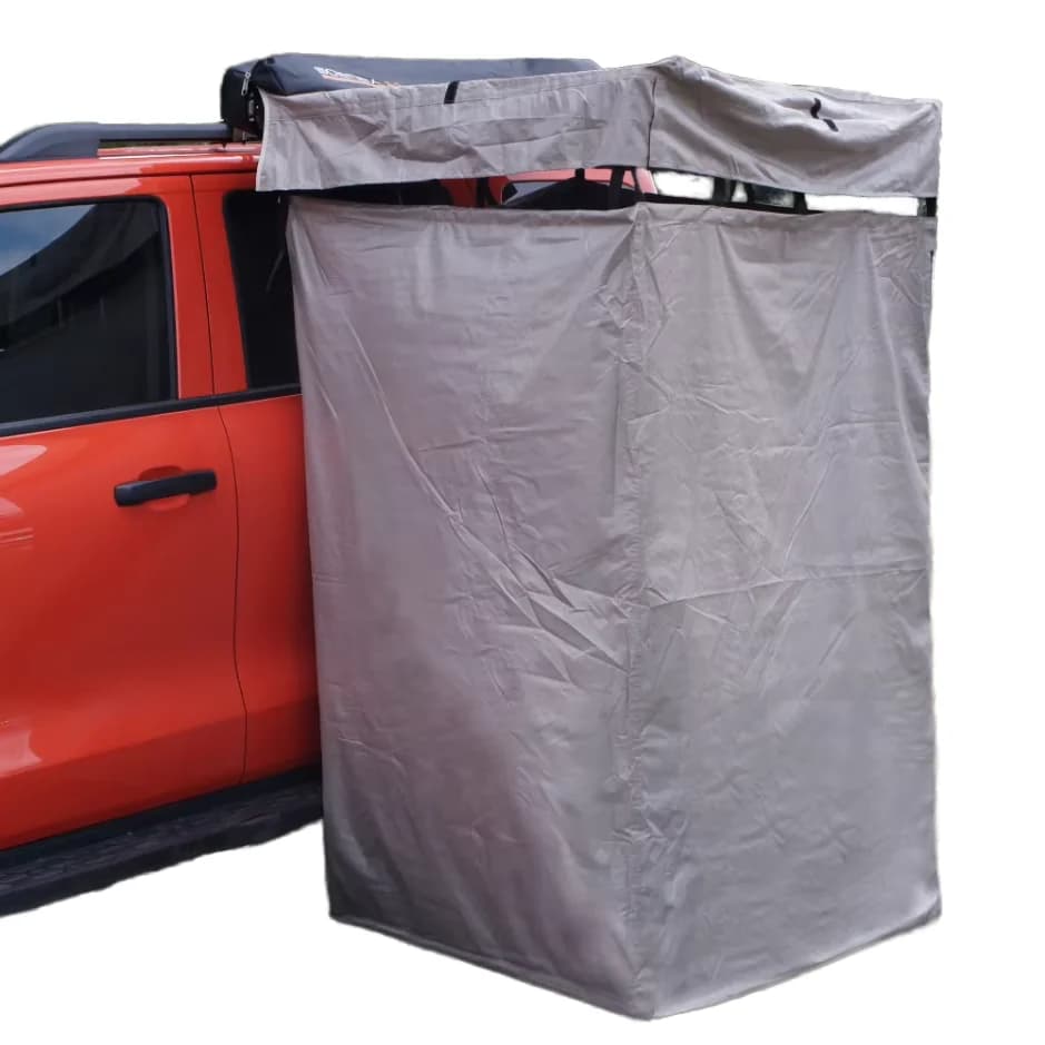 Tenda da Tetto per Doccia e WC da Esterno con Rinforzo Diagonale in Tela per Tenda Laterale Auto da Campeggio, Apertura Automatica Rapida per Quattro Stagioni