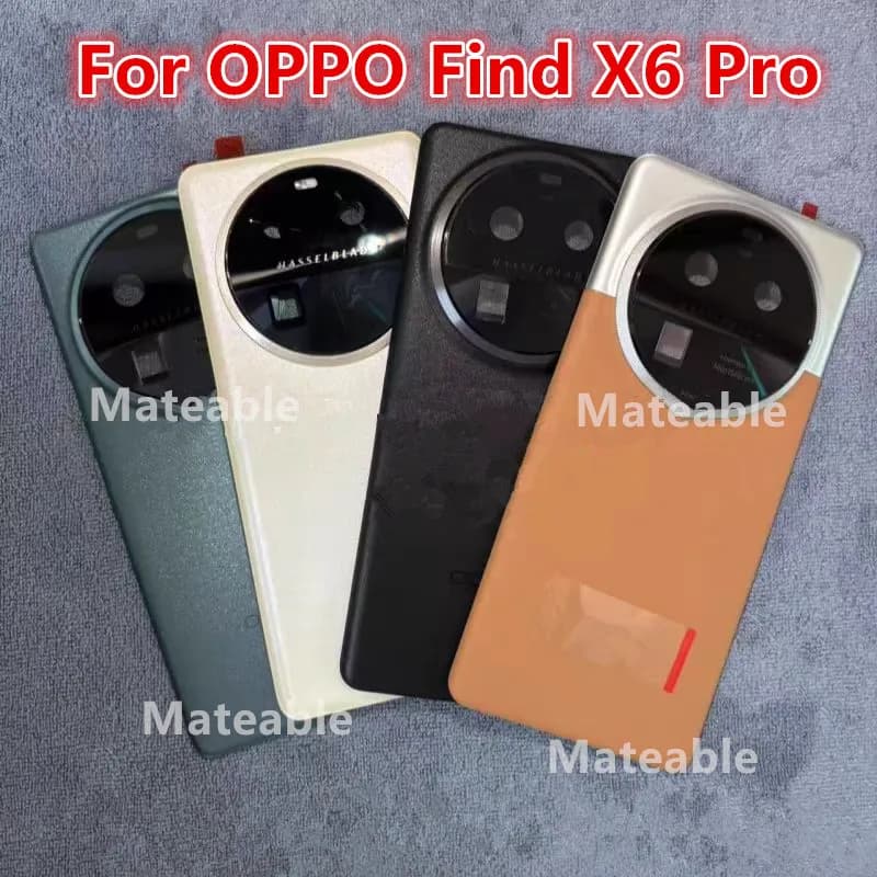 X6Pro Housing For OPPO Find X6 Pro Battery Back Cover Repair Replace Door Phone Rear Case + Camera Lens