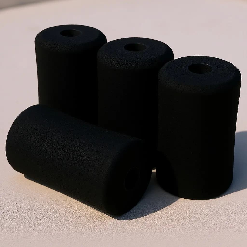 Set of 4 Foam Bearings for Gym Equipment, Abdominal Training Machine Protection and Leg Extension