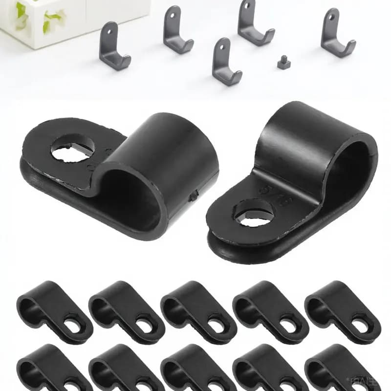 100 Pezzi Clip per Cavi Luminosi, Morsetti per Cavi, Supporti Robusti per Fili da Parete, Terrazza, Patio, Gestione Cavi, Clip per Cavi Coassiali ed Ethernet