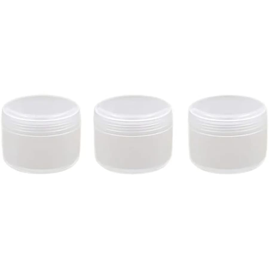 3PCS 100ML/ 100G 3.4oz Refillable Empty Plastic Make-up Cosmetic Jars Face Cream Eye Shadow Lip Balm Lotion Sample Plastic Stor