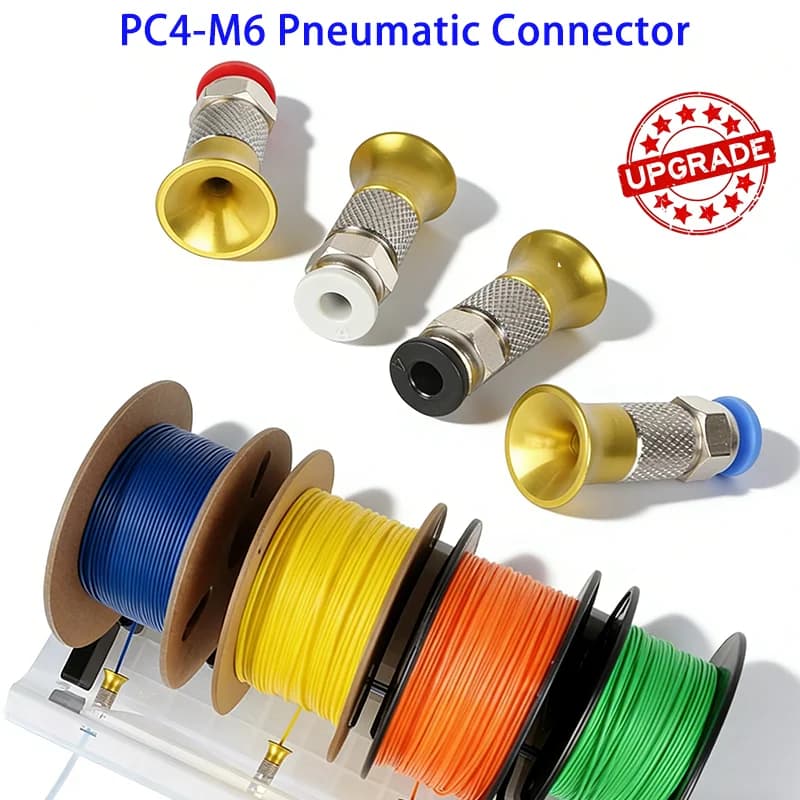 3D Printer Filament Dryer Box with PTFE 2.5x4mm Tube, Fai-da-te Pneumatic Dryer Box PC4-M6 with ABS PLA Filament Dado, Power Connection