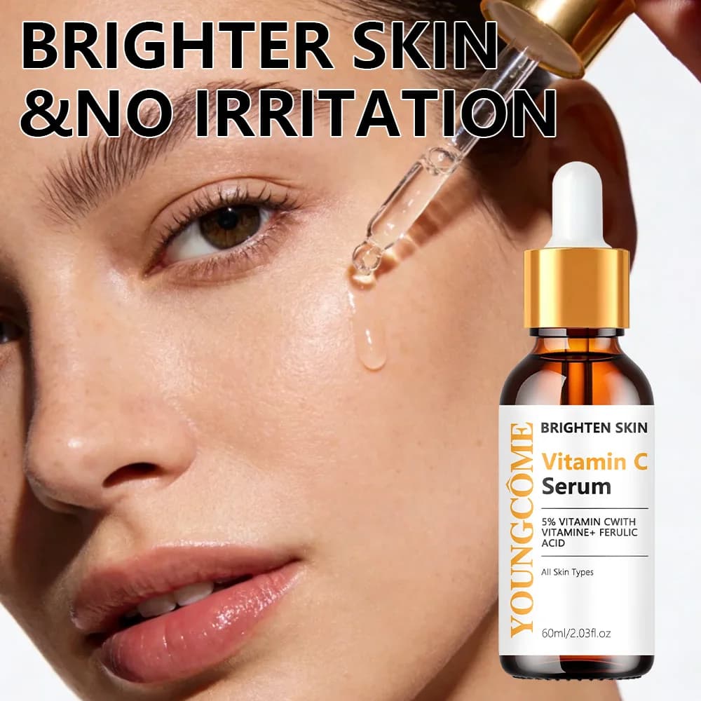 Vitamin C serum with vitamin E and ferulic acid, illuminating serum for all skin types, serum face for daily treatments