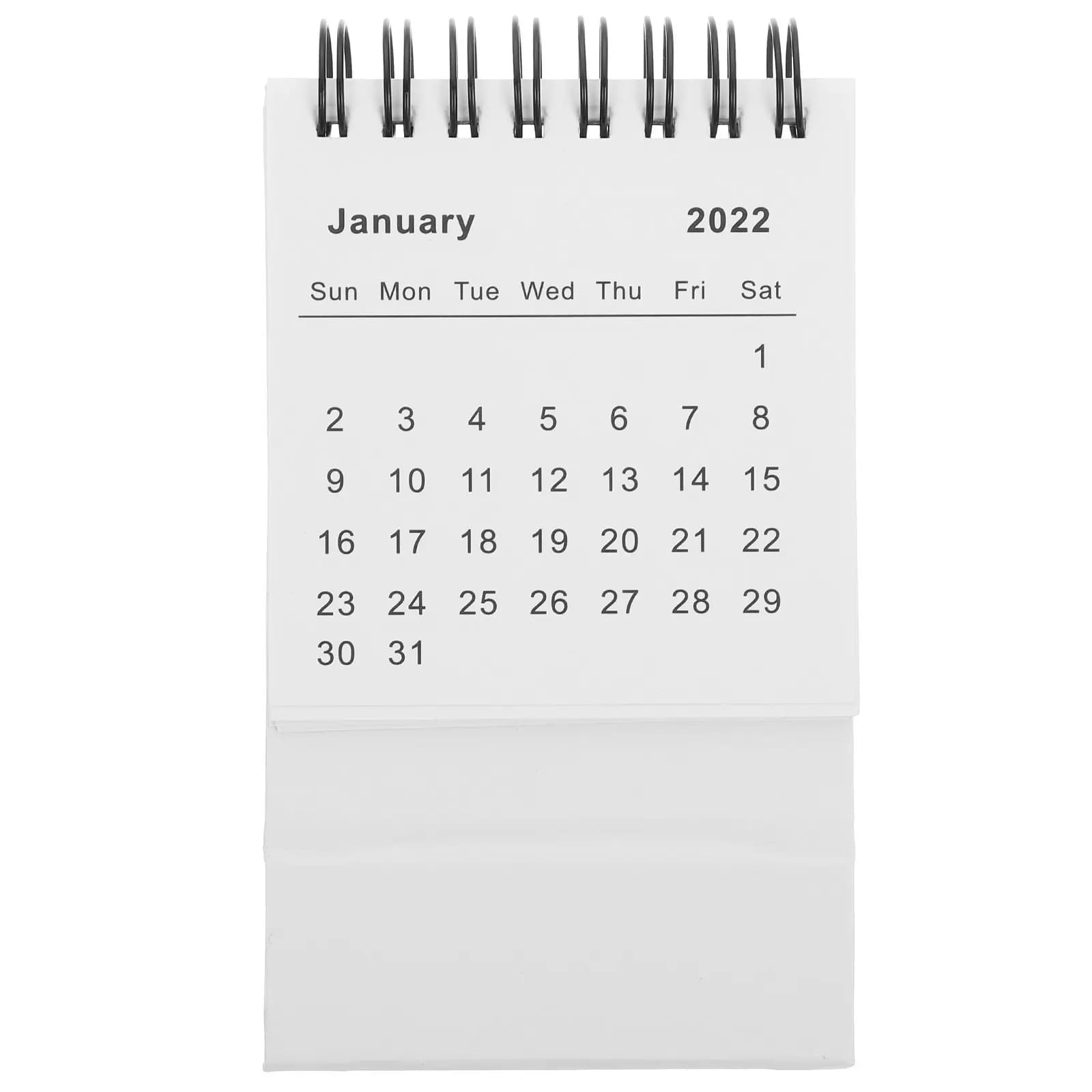 Calendario da tavolo per la famiglia 2022, 1 pezzo, in carta premium spessa, mini agenda da ufficio, pianificatore, decorazione, quaderno, blocco note