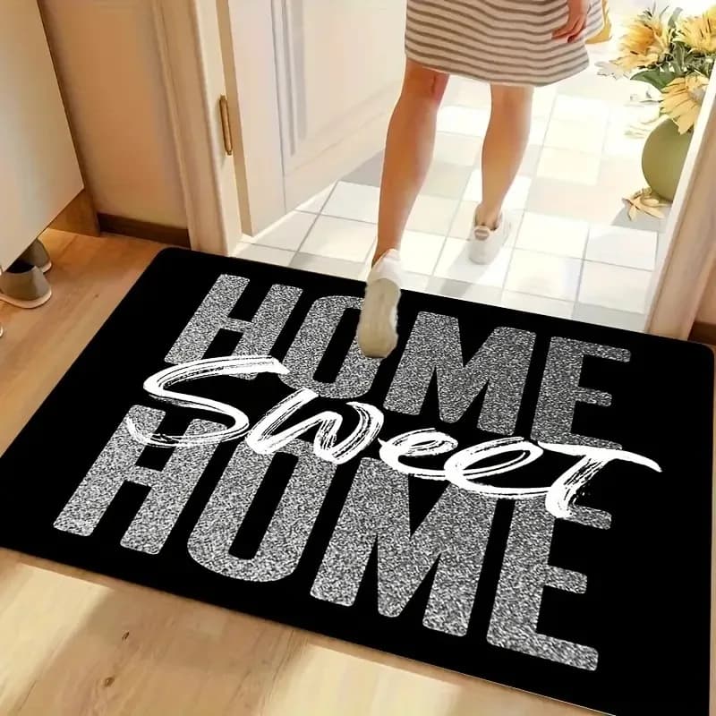 Sweet Home Welcome Dog Paws Doormat Diatomaceous Earth Bathroom Rugs Quick Dry Non Slip Thin Floor Mats Garage Mat Rubber