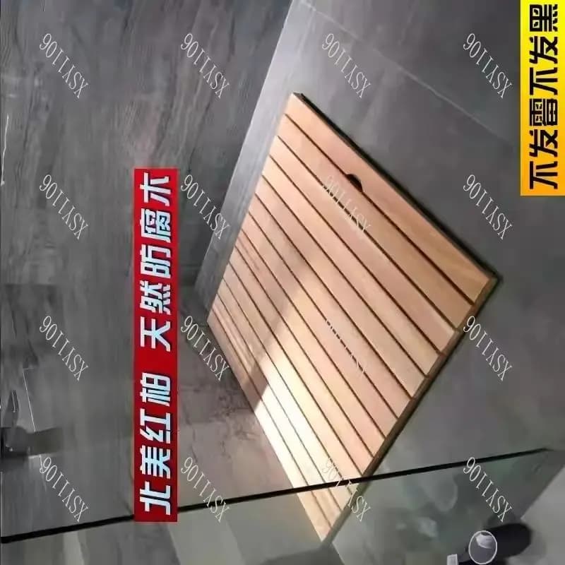 Tappetino da Bagno in Legno Antiscivolo, Pedale per Doccia Anticorrosione, Tappetino Impermeabile per Bagno