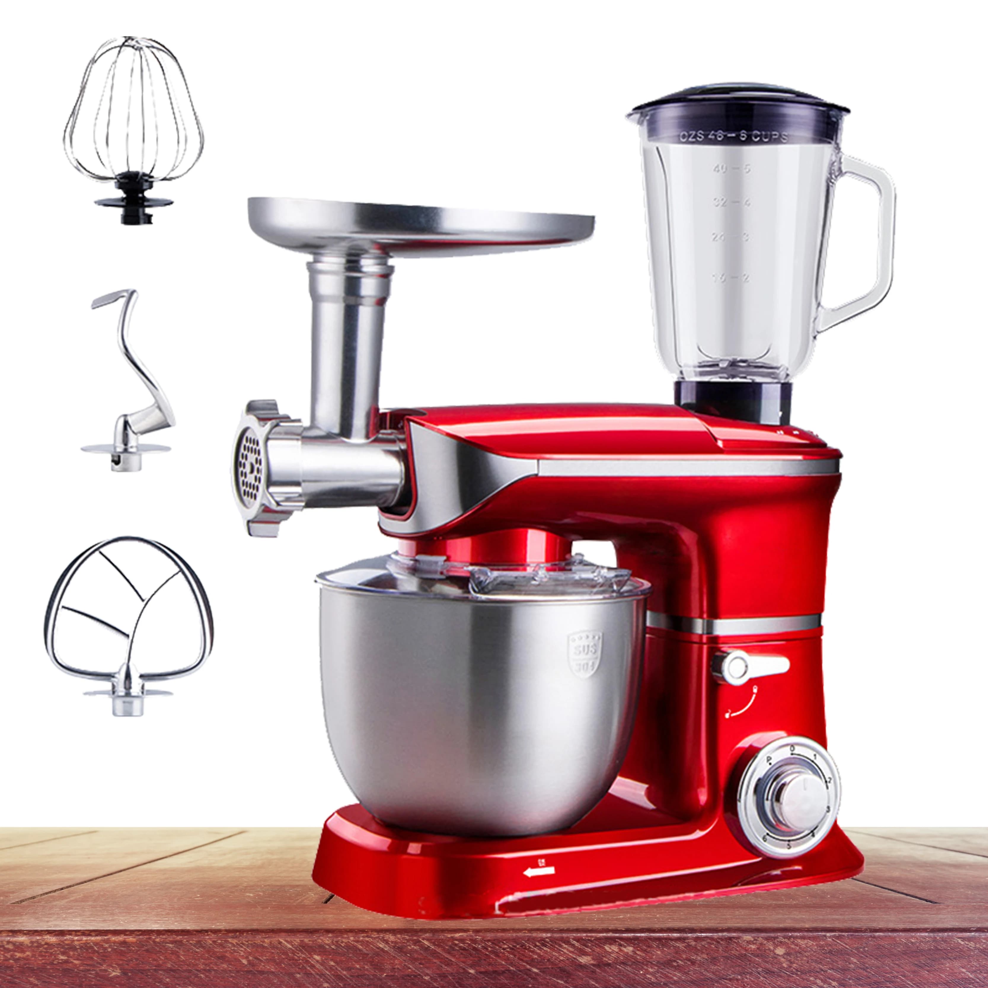 Kitchen appliances to knead bread dough, electric kitchen robot 3 in 1 with meat grinder and blender