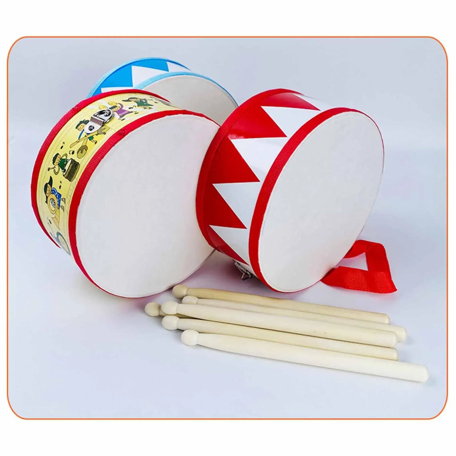 Children Wooden Drum Set Sensory Learning Musical Toy for Toddler Boys Girls Early Education Play with Practice Pad