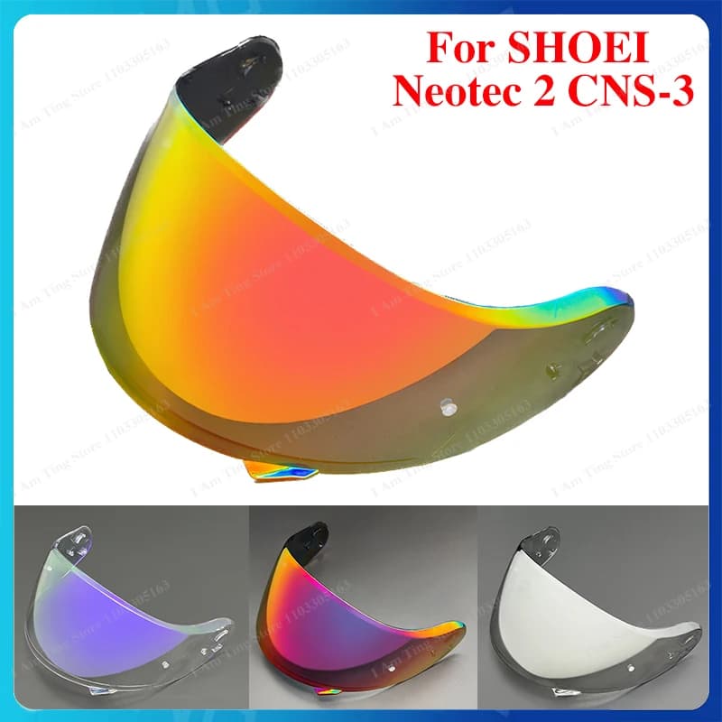 Visiera per Casco Moto Compatibile con SHOEI Neotec 2 CNS-3, Lente Sostitutiva Anti-UV, Anti-Graffio, Antipolvere, Accessori per Caschi