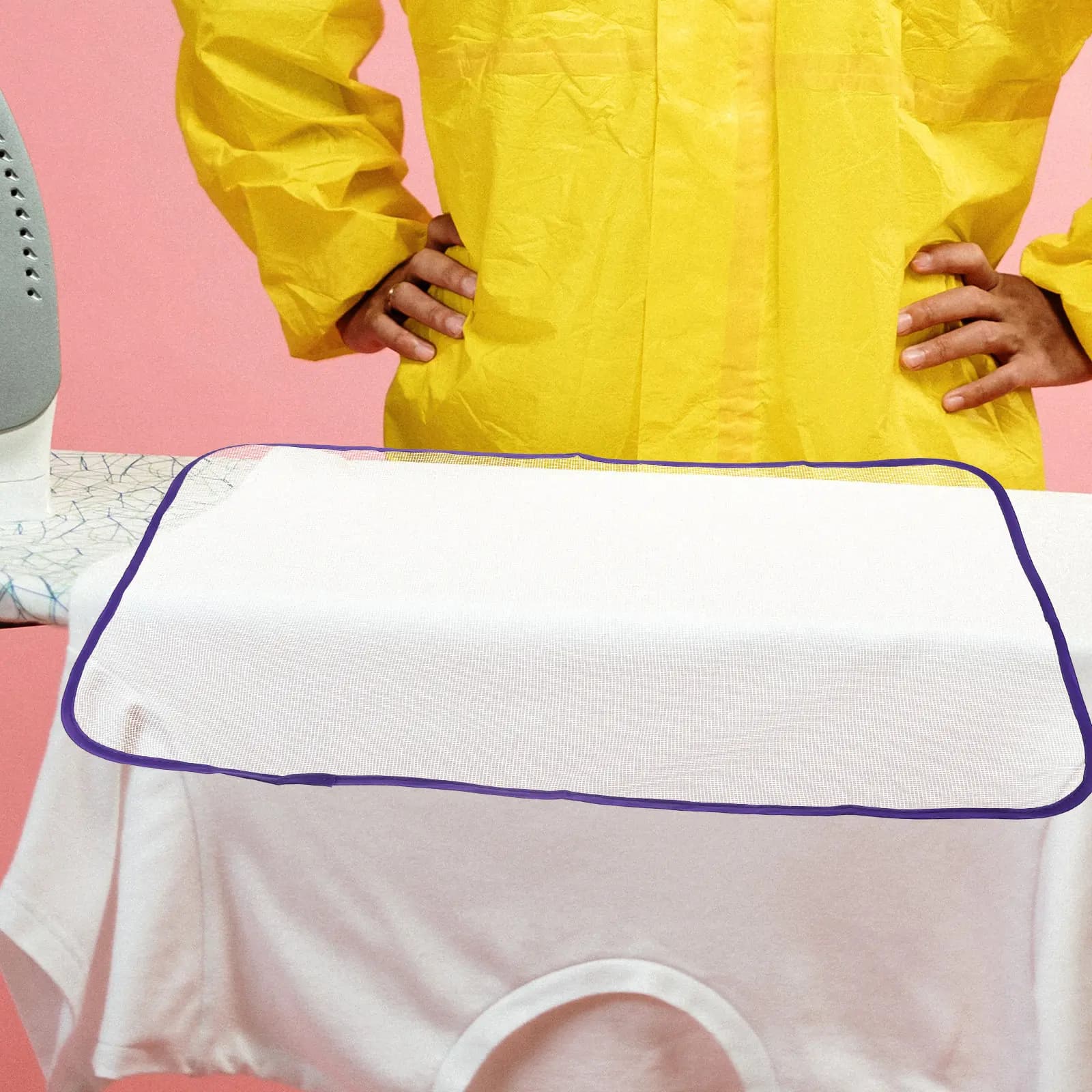 2 Pezzi Tappetino in Rete per Stiratura, Copertura per Asse da Stiro, Protezione Resistente al Calore per la Cura dei Tessuti e Stiratura Facile
