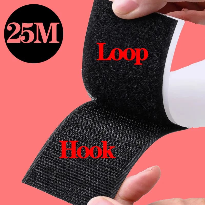 Width 20/30/50MM Strong Self-adhesive Fastener Tape Hook and Loop Nylon Sticker Adhesive With Strong Glue Tape 1-25M