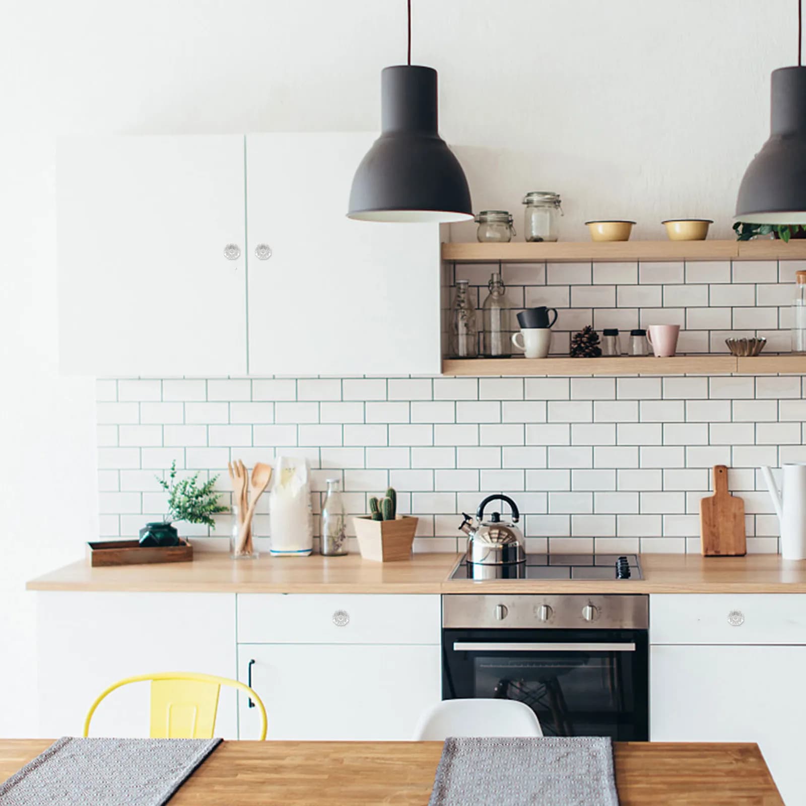Maniglia in plastica da 20 pezzi per armadietti, cassetti, guardaroba, cucina, bagno, mobili per la casa, moderna, minimalista, piccola, rotonda