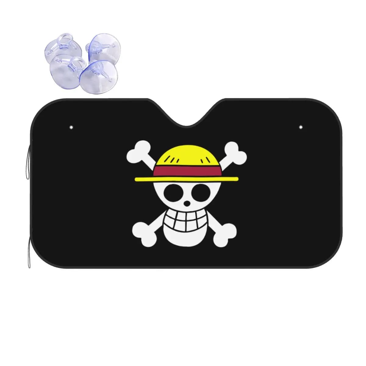 Parasol for Auto Windscreen with Manga Luffy theme, with Brass Eyelets, Fantastic Sun Cover for Car Windscreen
