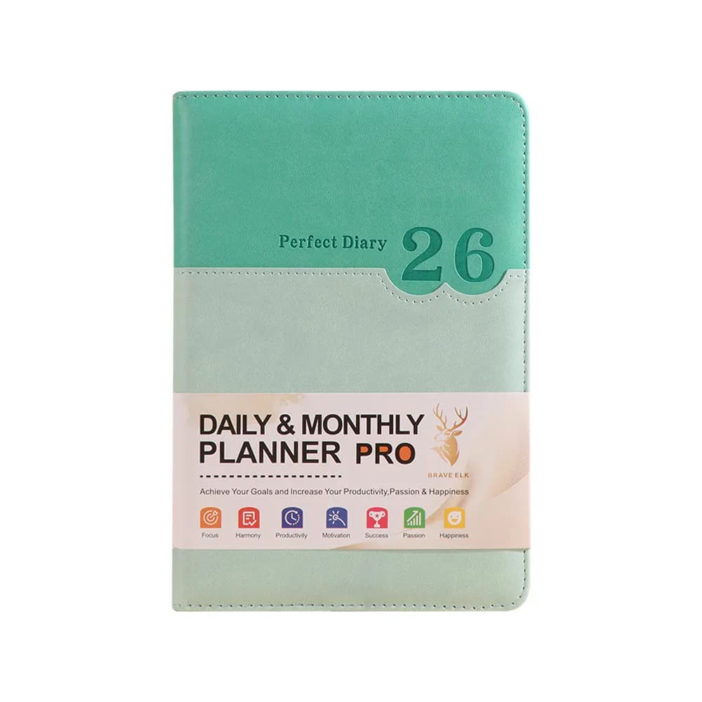 Agenda Planner 2026 per 365 Giorni, Blocco Note Efficiente in Inglese A5, Quaderno di Pianificazione con Carta Spessa Resistente all'Usura
