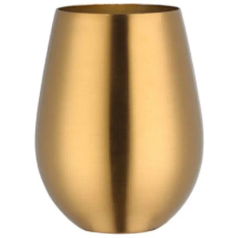 AT05-5X Bicchiere da Birra e Vino da 500ml, Tumbler per Birra, Cocktail, Succo, Latte, Tazza in Metallo Dorato
