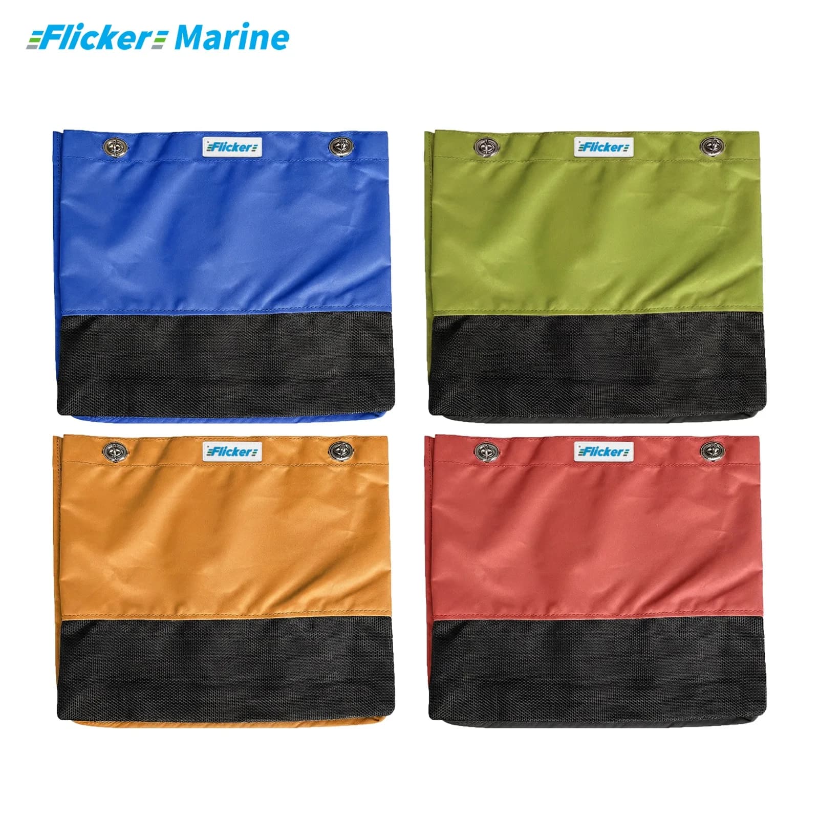 FLICKER MARINE Colorful Rope Bag & Anchor Bag, Heavy Duty Marine Fabric, Large Capacity Storage, Reinforced Stitching, Quick Dra
