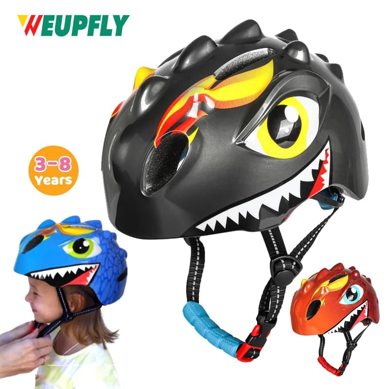 1PCS Toddler Helmet Kids Bike Helmet for Boys Girls 3-8 Years Old with Dinosaur 3D Lightweight,Toddler Bike Cycling