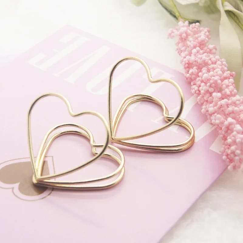 1/5 pezzi porta biglietti da visita creativi etichetta per note d'amore clip per sedile messaggio clip per tavolo da pranzo in metallo doppio strato di cancelleria carina