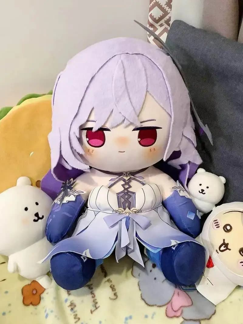 Peluche Genshin Impact Skock Seduto 40cm, Giocattolo Anime Imbottito con Vestiti Intercambiabili, Statuetta da Collezione, Ornamento, Regalo per i Fan
