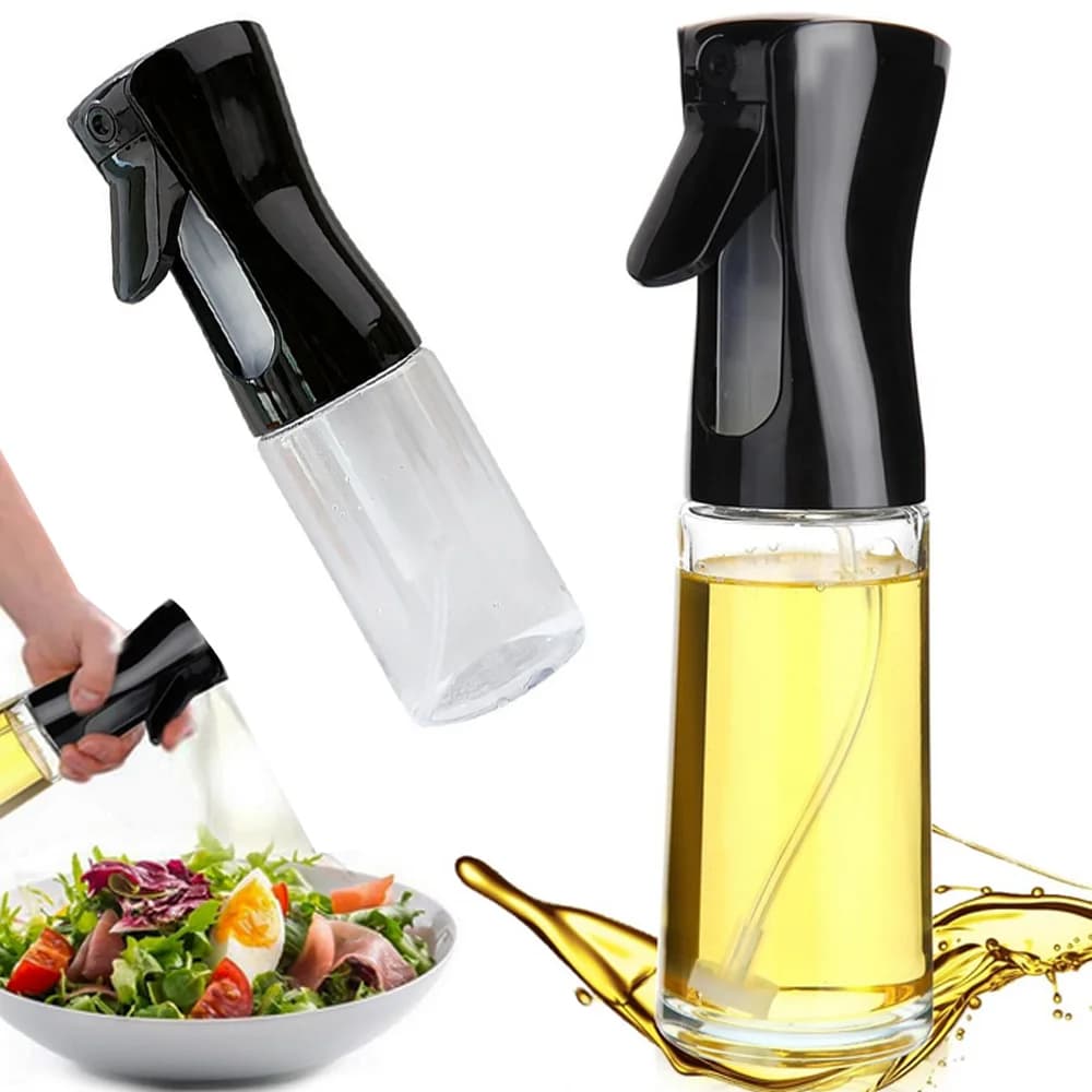 200/300/500 ML Atomized Oil Spray Bottle Kitchen Household Edible Olive Oil Spray Pot Misty Oil Tank for Air Fryer Cooking Tool