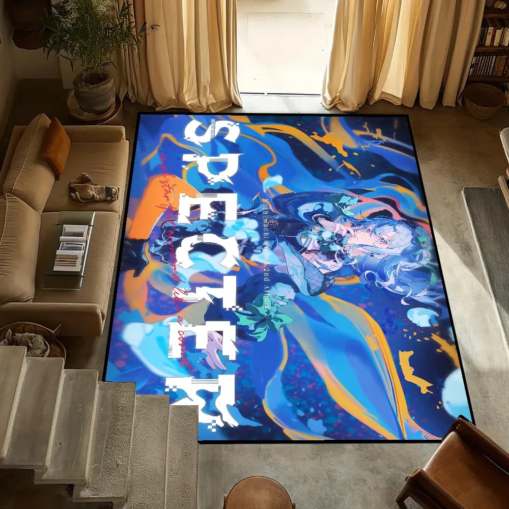 Cantante Anime H-Hoshimachi Suisei Piccolo Tappeto Comodino Cucina Bagno Soggiorno Casa Camera da letto Tappetino Zerbino Tappeto Decorazione