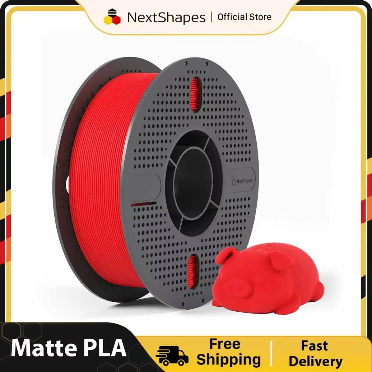 NextShapes 3D Matte PLA Printer Filament 1.75mm Neatly Wound PLA Filament With Matte Finish Print With 99% FDM 3D Printer