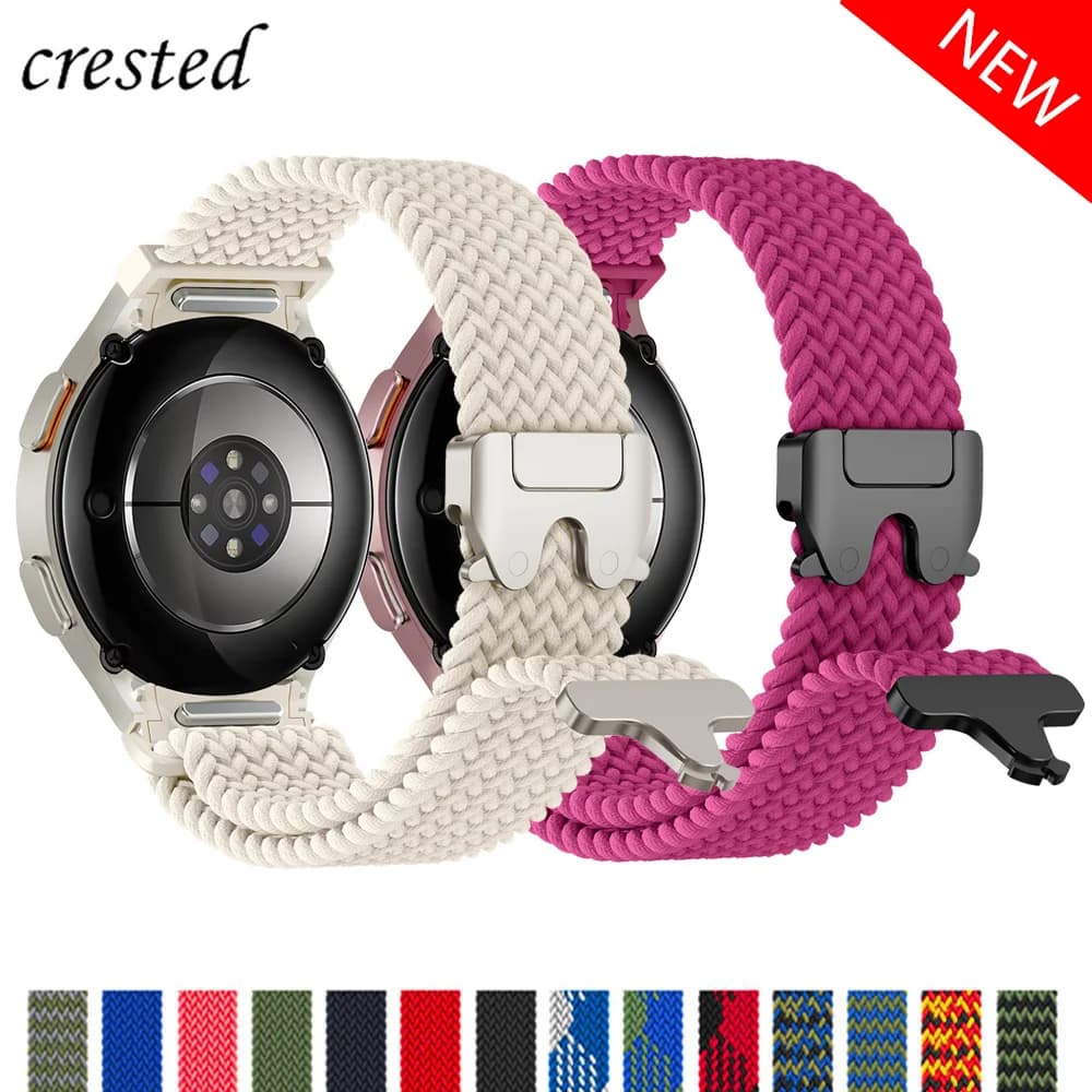 Braided parachute bracelet for Samsung Galaxy Watch 7 FE 6 4 Classic 5 Pro 44mm 40mm 47 Nylon bracelet without empty spaces Galaxy Watch 7 Band