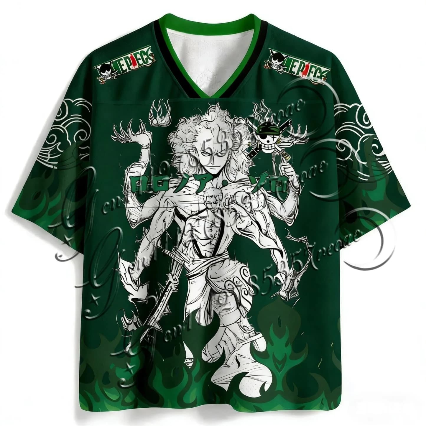 Maglie da Calcio Edizione Speciale Anime One Piece Luffy 2026 per Adulti/Bambini, T-shirt Casual Estive Harajuku, Maglietta Cacciatore di Pirati Zoro