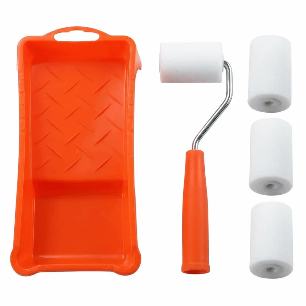 2Inch Paint Roller Set Anti-Drip Smooth Foam Roller Brush Kit Multifunctional DIY Wall Painting Tools for High Ceiling