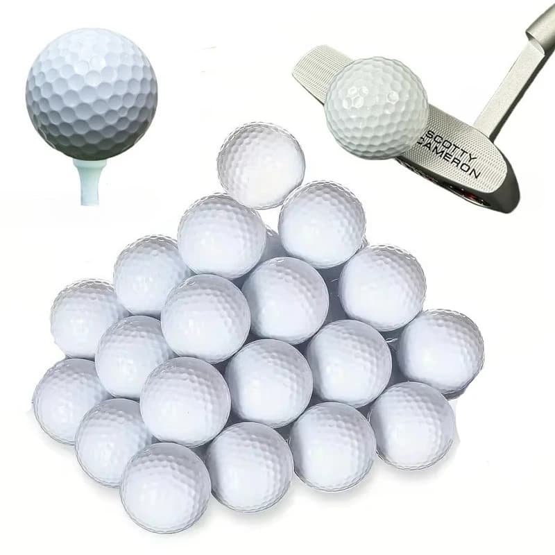 Pallina da golf Sarin a doppio strato da 10/20 pezzi, adatta per partite a lunga distanza, sospensione a bassa velocità, pallina giocattolo per animali domestici, pallina da allenamento
