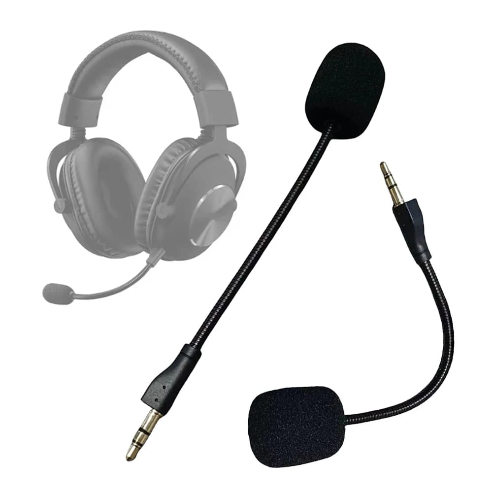 3.5 mm spare microphone, folding play microphone, headphone microphone with arm, for Logitech G PRO G PRO X gaming headphones