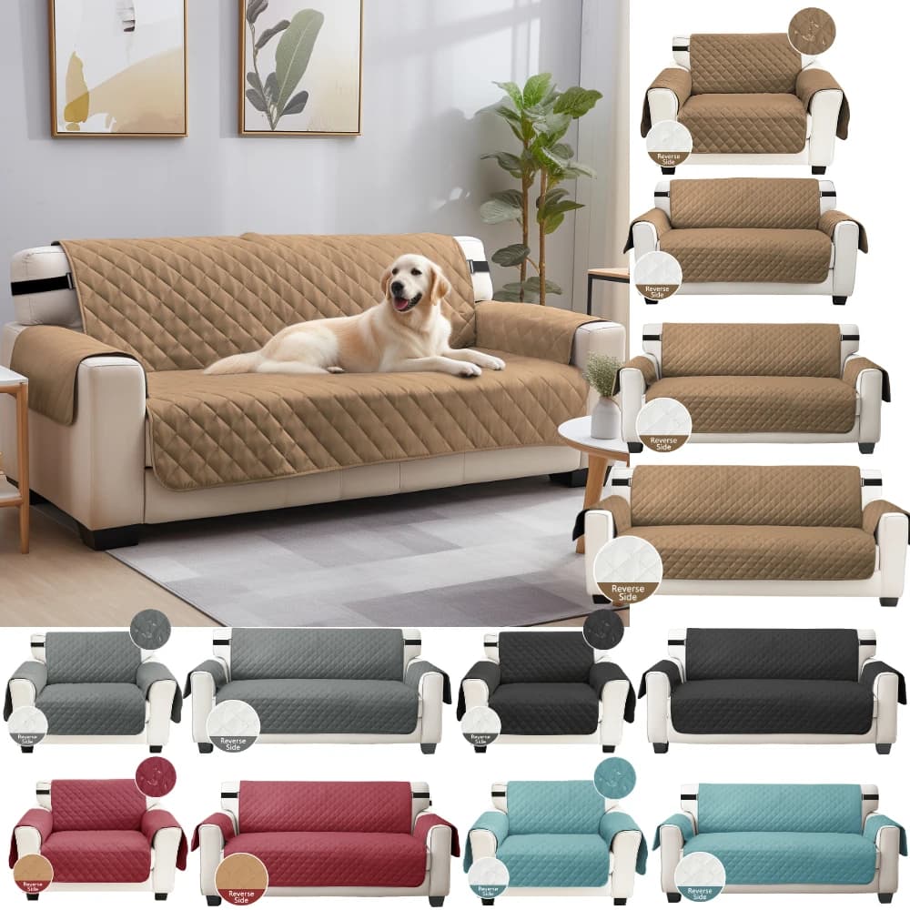 1/2/3/4 posti Reversibile Copridivano Tappetino per divano Tappetino per divano per bambini Pet Dog Tappetino per bambini Protezione per mobili Fodere per soggiorno