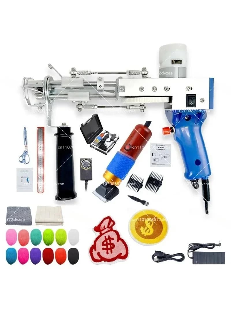 2-in-1 Rug Tufting Gun And Carpet Trimmer Kit - Tufting Shears Included for DIY Rug Making