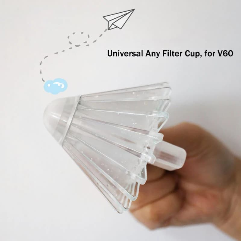 Hand-brewed Coffee Filter Cup Paper Presser Cone-shaped Mountain for V-shaped Origami Filter Cup Paper Dual-use Paperweight