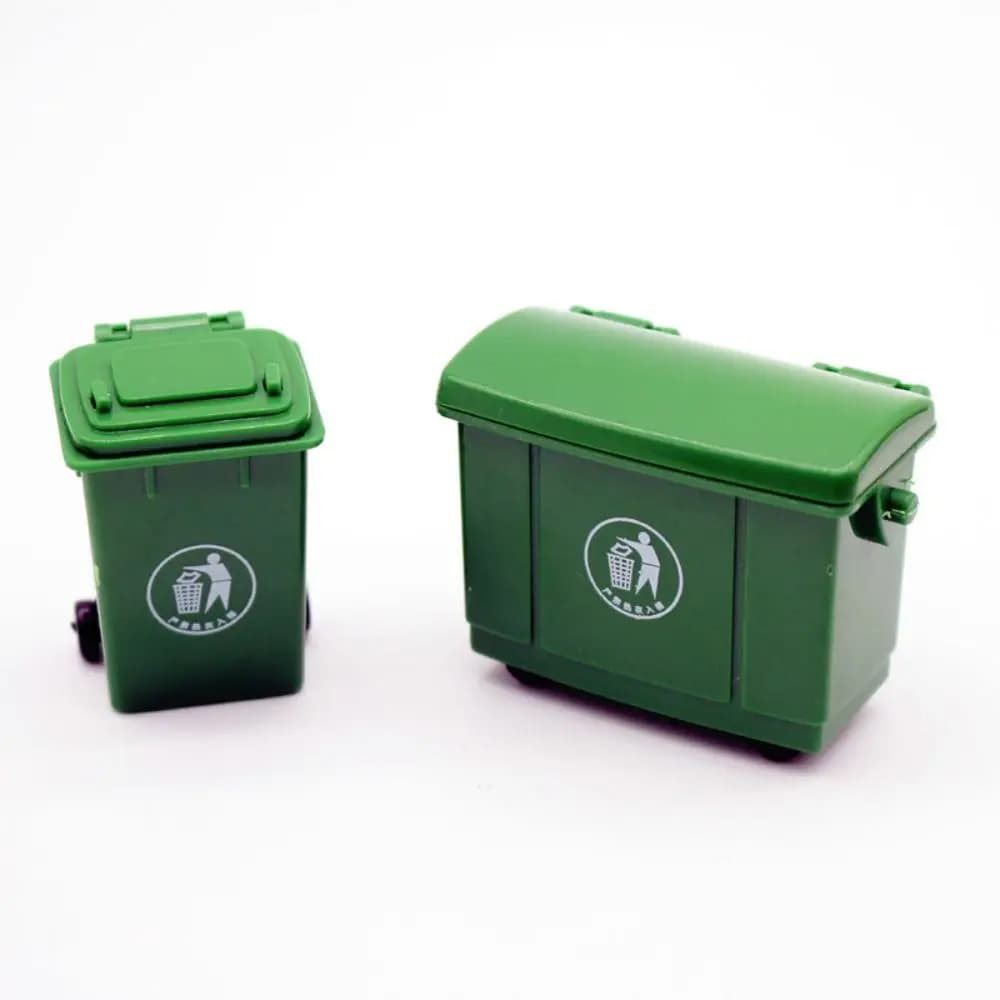 1 Set 1:12 Casa delle bambole in miniatura Pattumiera Giocattolo Mini Saneazione Bidoni della spazzatura Modello Simulazione Spazzatura Bidone della spazzatura Decorazione della casa delle bambole