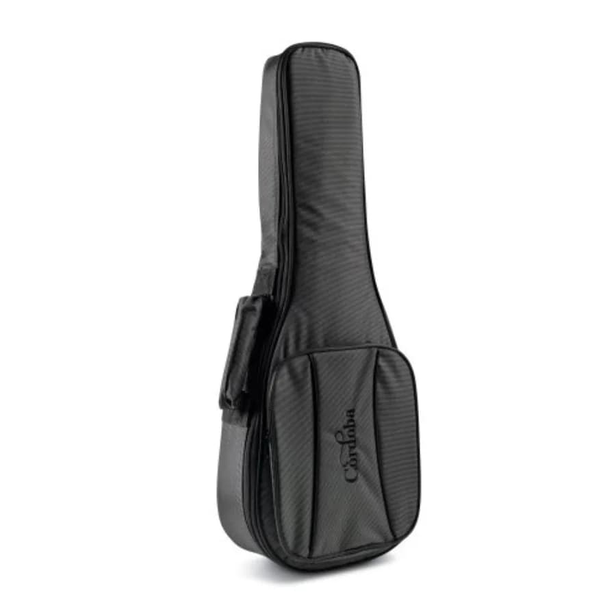Borsa Deluxe per Ukulele da Concerto in Resistente Tessuto di Poliestere Nero, Adatta per Ukulele da Concerto a Grandezza Naturale con Imbottitura Extra e Regolazione