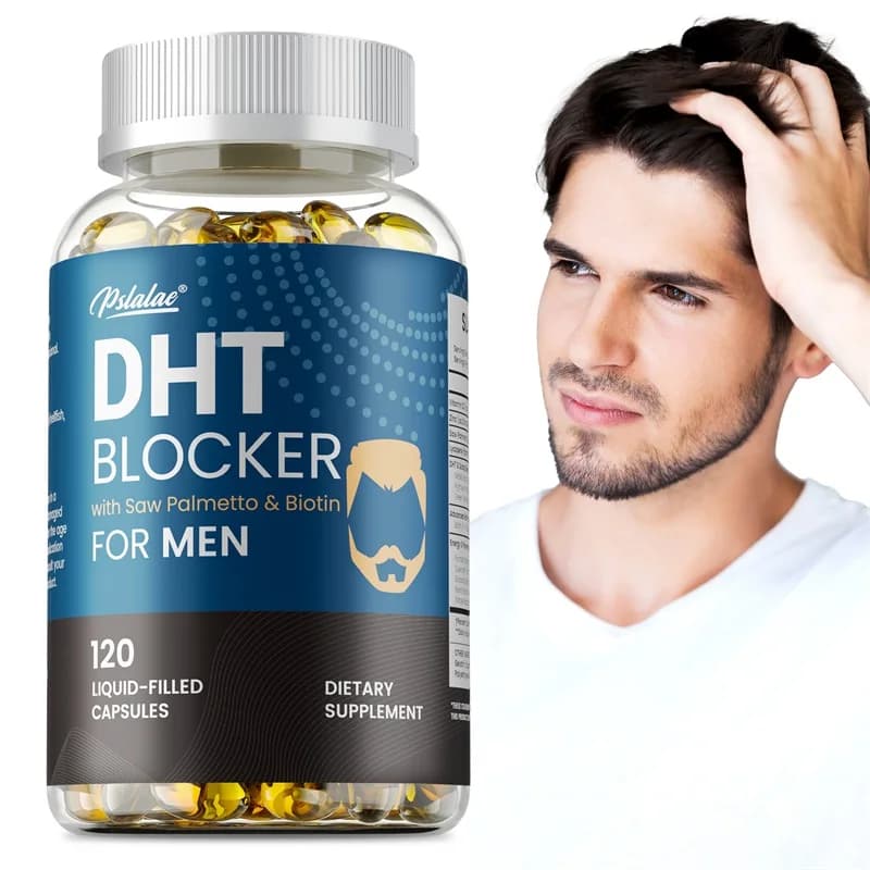 Bloccanti DHT per uomo - Contiene Saw Palmetto e la biotina per favorire la crescita naturale dei capelli, nutre i capelli e migliorare l'assorbimento