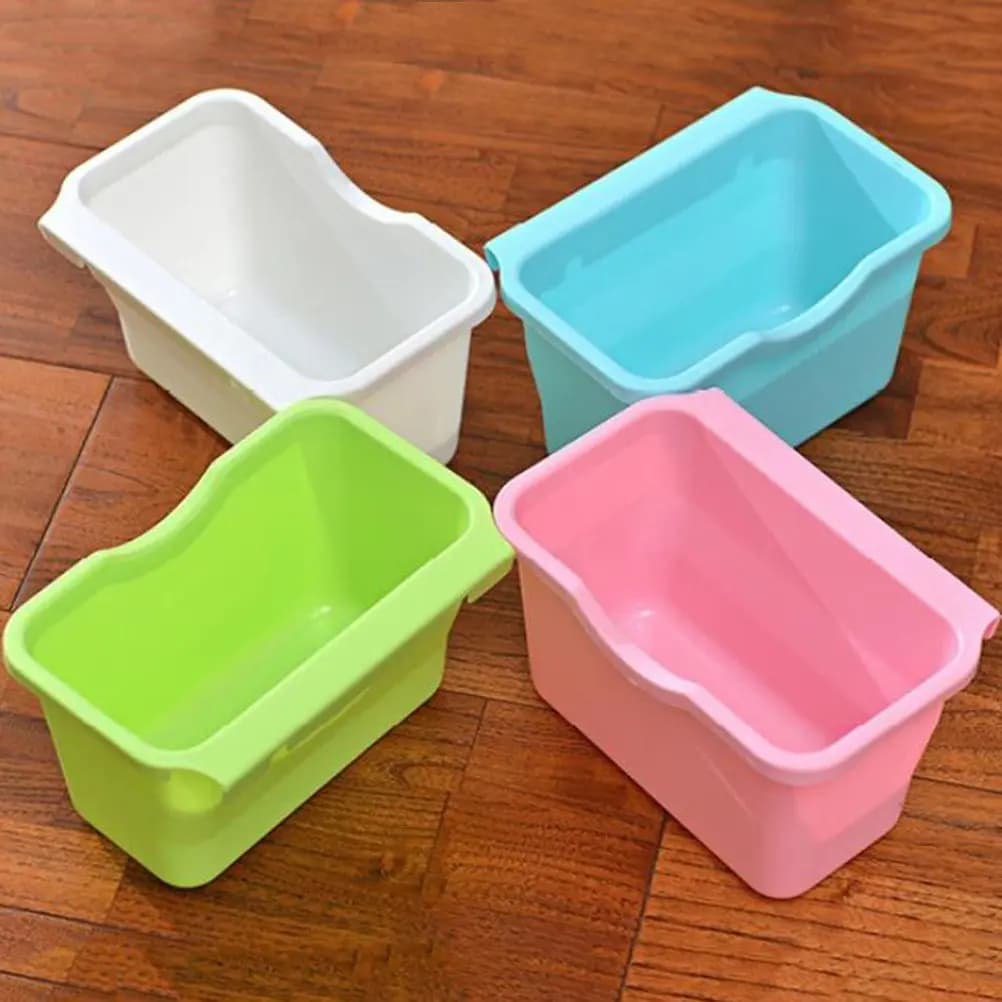 Hanging Wastebasket Compact Lightweight Portable Garbage Bin for Vehicle Desk Kitchen Use Hanging Trash Can Storage Bag for Keys