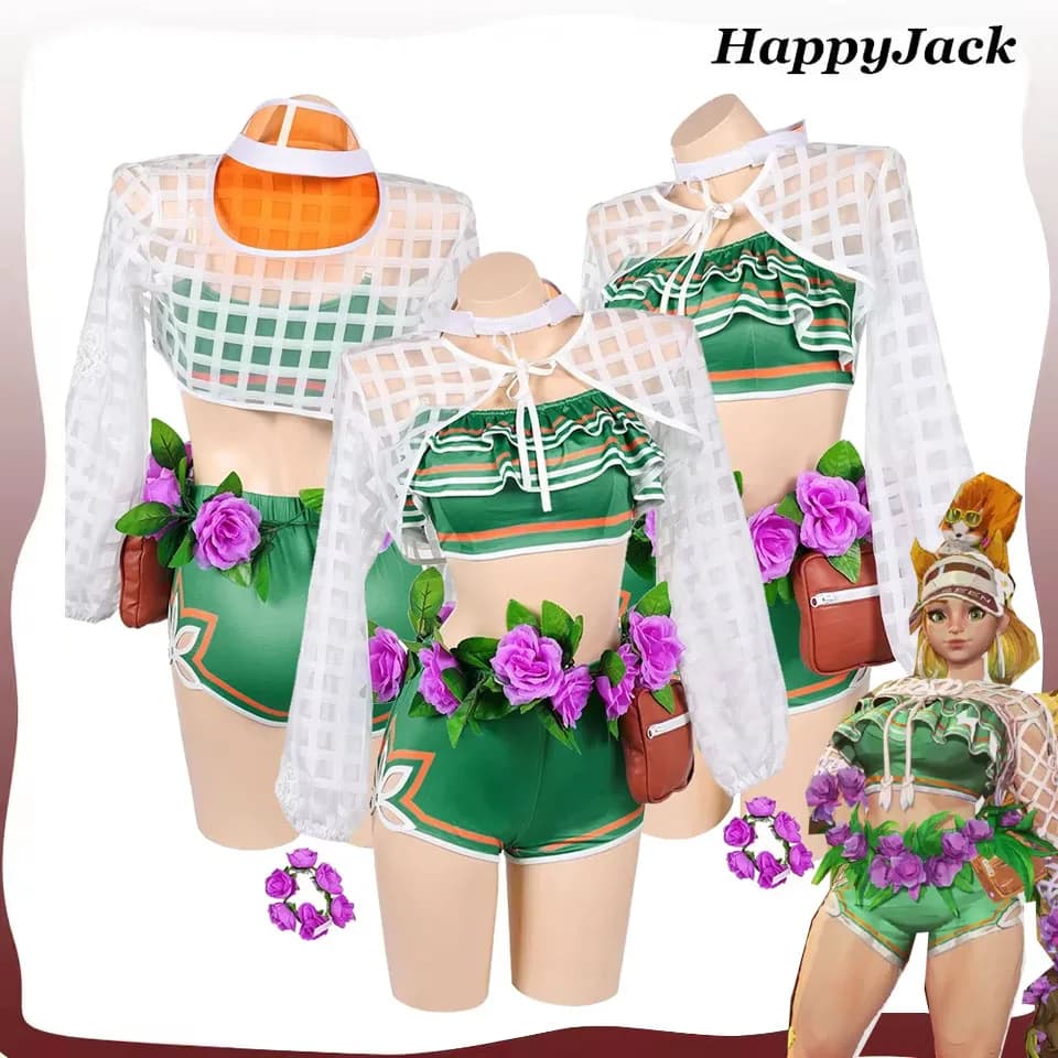 Doreen Green Cosplay Costume da bagno Donna Beach Gioco di ruolo Rivals Travestimento Abbigliamento Abiti Costume da festa di carnevale di Halloween