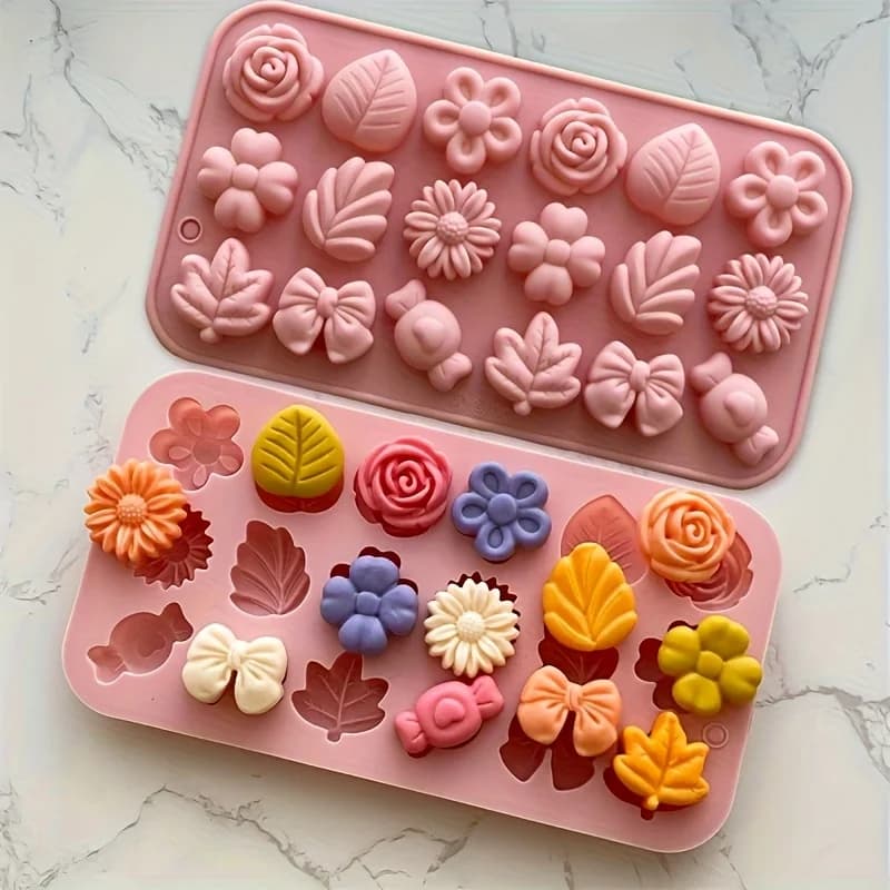 Stampi per candele in silicone da 18 pezzi - Stampi per candele non tossici e facili da rilascio - per candele, gioielli, decorazioni per la casa, Halloween