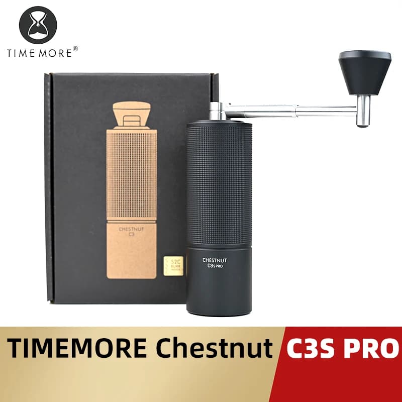 TIMEMORE Chestnut C3S Pro / C3ESP Pro Macinacaffè manuale con manovella pieghevole S2C Burr all'interno Macinacaffè portatile manuale