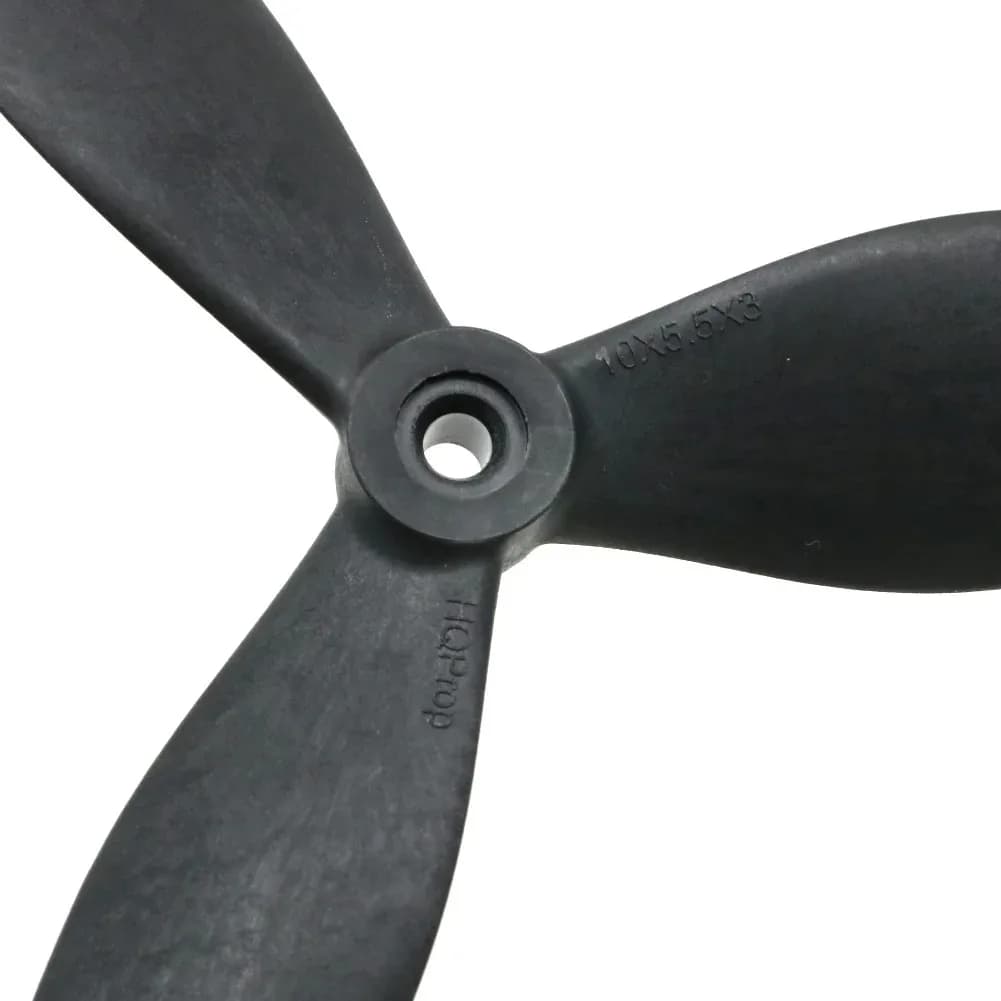 2 Paia di Eliche HQProp 9X5X3 10X5X3 10X5.5X3 9050 1050 1055 da 9 e 10 Pollici a 3 Pale in Nylon Rinforzato con Carbonio Nero per Droni RC