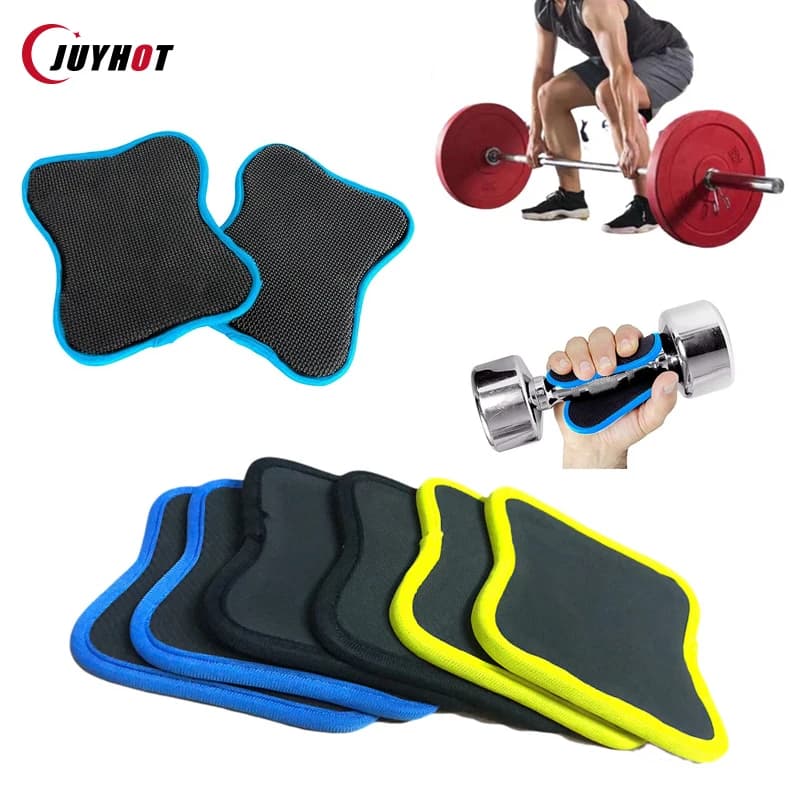 1 paio di cuscinetti con impugnatura in gomma per sollevamento pesi guanti da allenamento in palestra elimina i tappetini da allenamento per il sudore delle mani